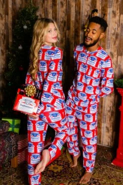 The Malt And Hops | Mens Budweiser Pajama Top -US Clothing Sales Store 10 02 20 BeerBranded 2355