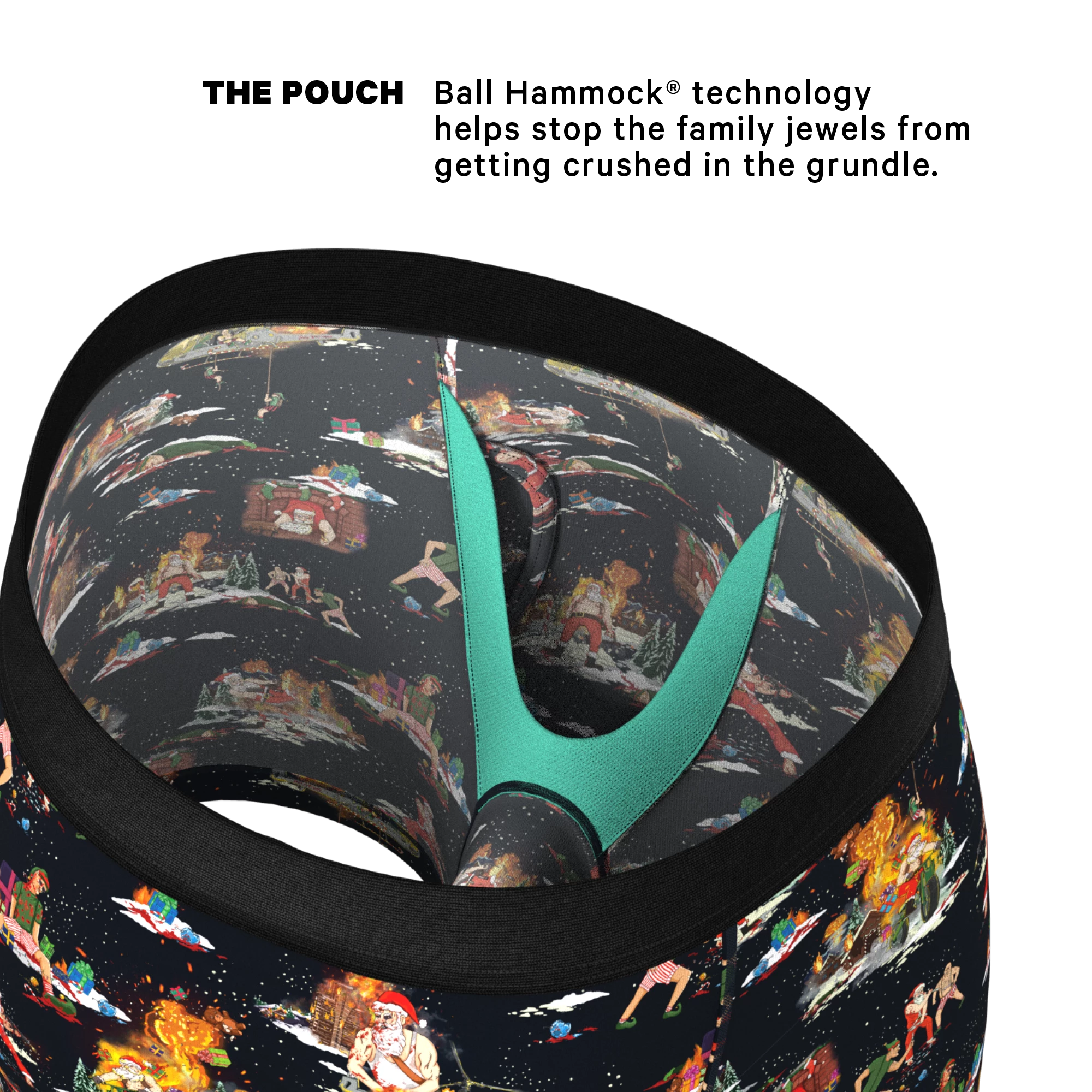 The 12 Slays Of Christmas | Christmas Scene Ball Hammock® Pouch Underwear With Fly 4 The 12 Slays Of Christmas | Christmas Scene Ball Hammock® Pouch Underwear With Fly - Image 2