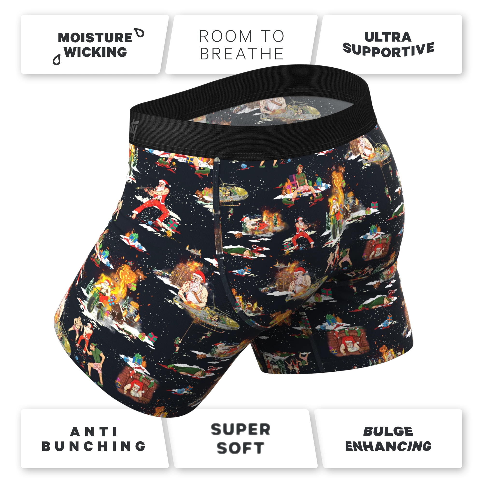 The 12 Slays Of Christmas | Christmas Scene Ball Hammock® Pouch Underwear With Fly 6 The 12 Slays Of Christmas | Christmas Scene Ball Hammock® Pouch Underwear With Fly - Image 4