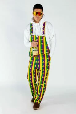 Beignets For Breakfast | Mardi Gras Overalls -US Clothing Sales Store 12 11 MardiGras Tropical 80