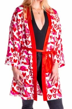 The Hot-Blooded Handbook | Ladies Valentine's Day Unisex Party Kimono -US Clothing Sales Store 16A9716