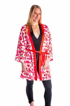 The Hot-Blooded Handbook | Ladies Valentine's Day Unisex Party Kimono -US Clothing Sales Store 16A9718