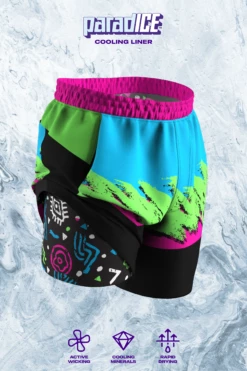 The Cherry Slushy | Neon Retro Ball Hammock® 5 Inch Athletic Shorts