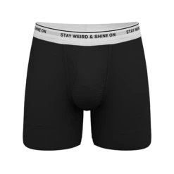 The Anthem | Black Shinesty Ball Hammock® Pouch Underwear With Fly