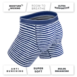 The Sailor | Nautical Stripe Ball Hammock® Pouch Underwear With Fly -US Clothing Sales Store BaitandTackleBassWFly4