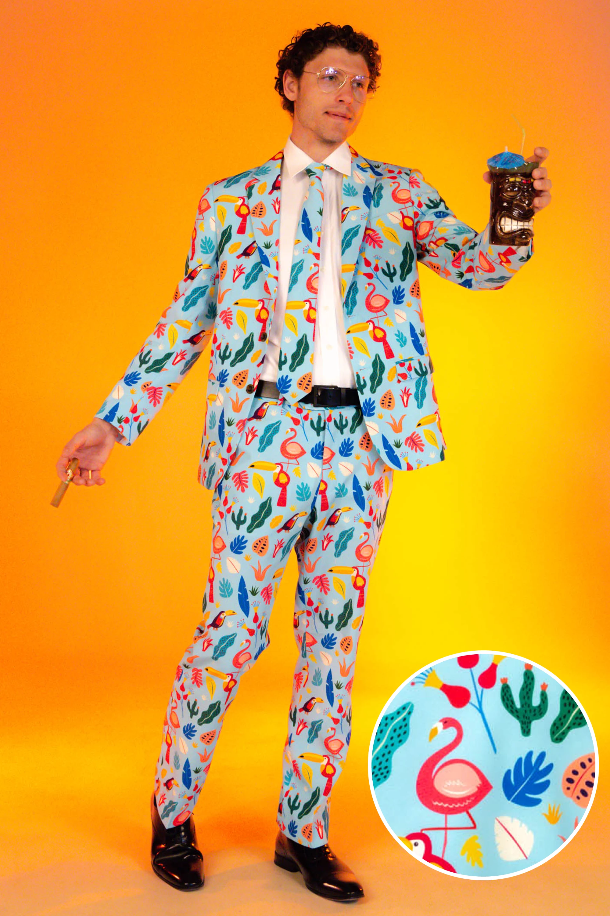 The Birds Of Paradise | Tropical Bird Suit Blazer 3 The Birds Of Paradise | Tropical Bird Suit Blazer