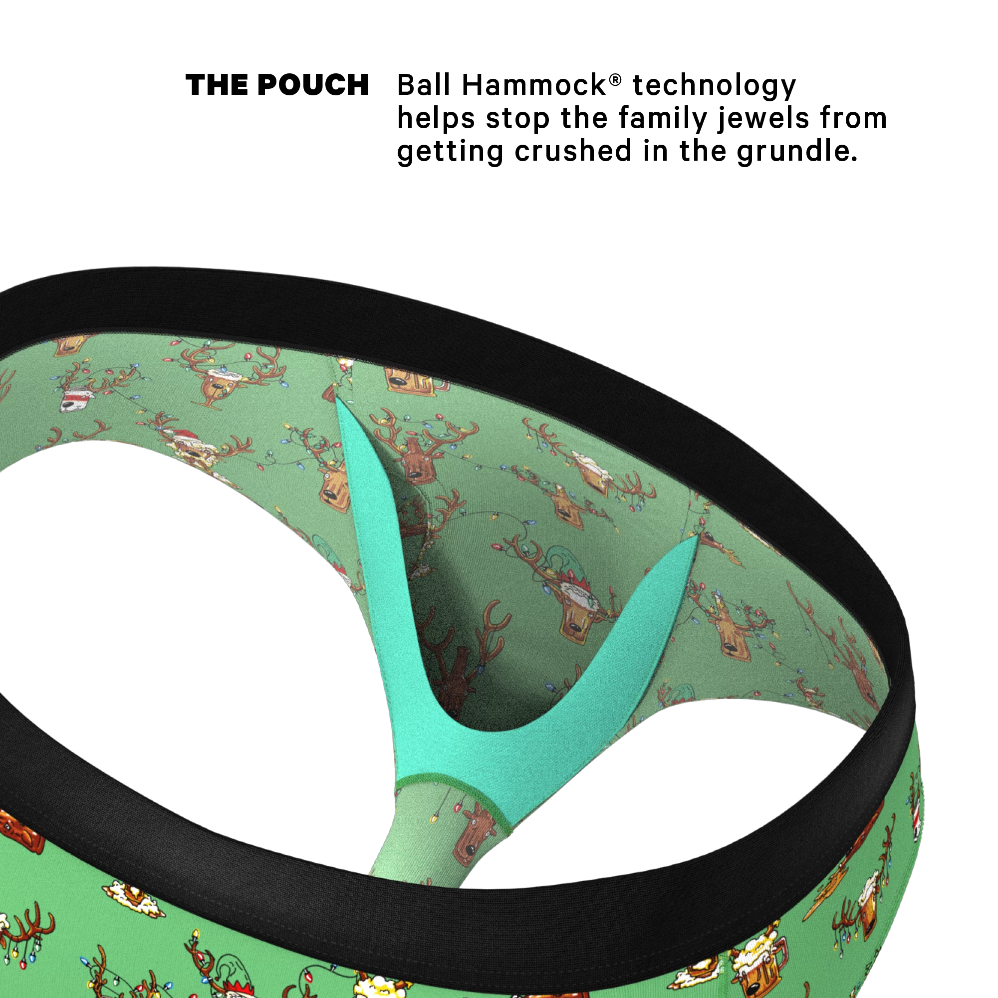 The Blitzened | Christmas Striped Ball Hammock® Pouch Underwear Briefs 4 The Blitzened | Christmas Striped Ball Hammock® Pouch Underwear Briefs - Image 2