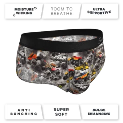 The Here Be Monsters | Monster Truck Ball Hammock® Pouch Underwear Briefs 10 The Here Be Monsters | Monster Truck Ball Hammock® Pouch Underwear Briefs -US Clothing Sales Store HereBeMonster4