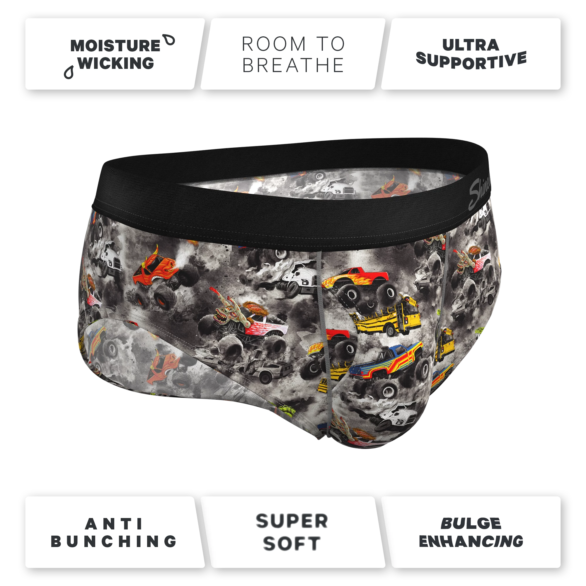 The Here Be Monsters | Monster Truck Ball Hammock® Pouch Underwear Briefs 6 The Here Be Monsters | Monster Truck Ball Hammock® Pouch Underwear Briefs - Image 4