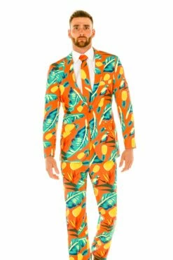 The Cruise Ship Casanova | Orange Hawaiian Suit -US Clothing Sales Store IMG 0083 Edit