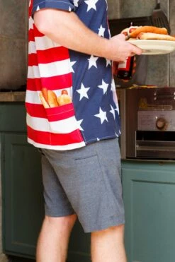 The Johnny Adams | Men's American Flag Stretch Hawaiian Shirt -US Clothing Sales Store MG 4633