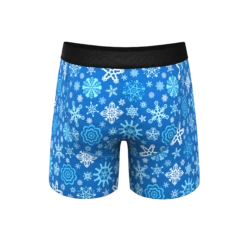 The Melt In Your Mouth | Glow In The Dark Naughty Snowflakes Ball Hammock® Pouch Underwear With Fly -US Clothing Sales Store MeltInYourMouthNaughtySnowflakesBoxerWithFly5