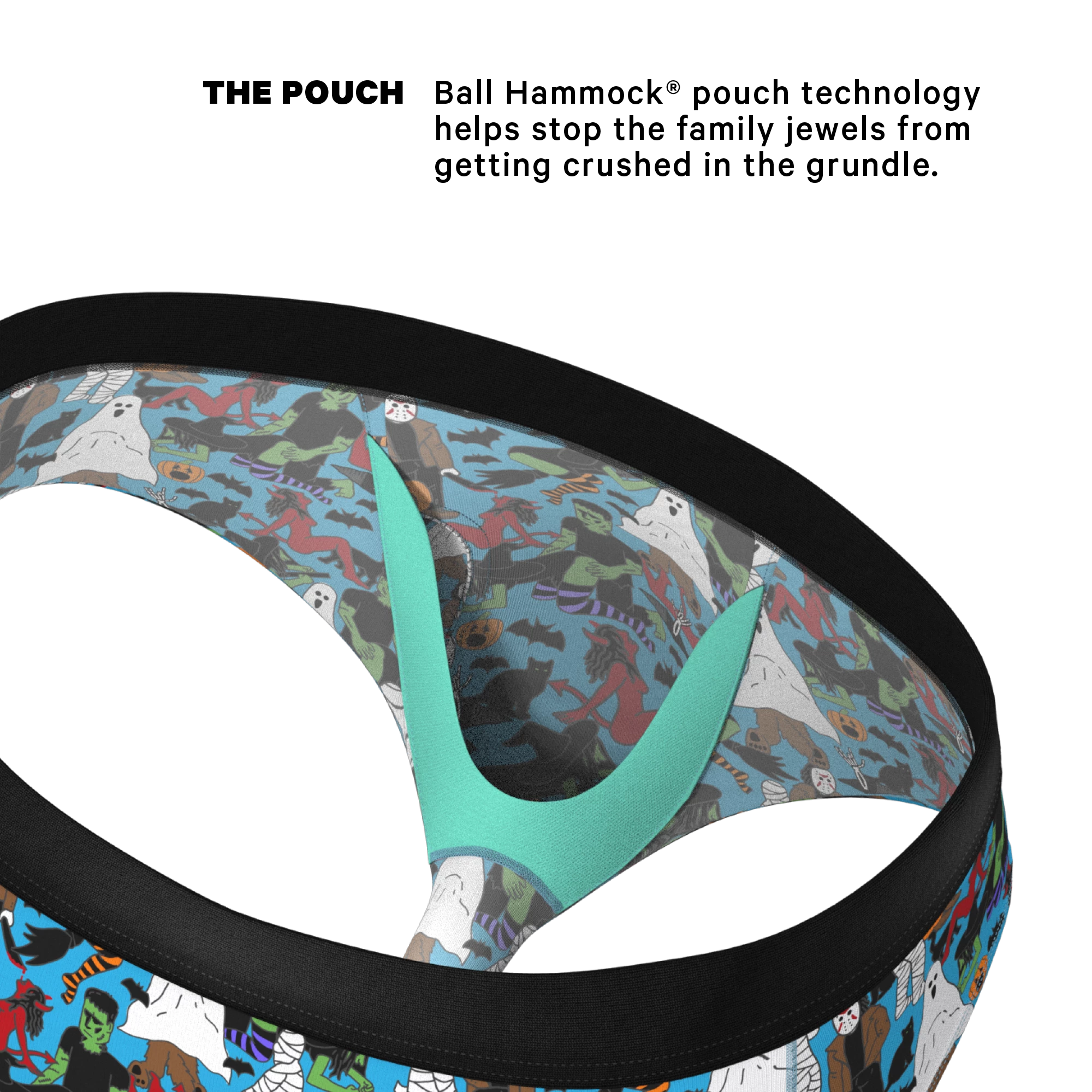 The Monster Smash | Halloween Characters Ball Hammock® Pouch Underwear Briefs 4 The Monster Smash | Halloween Characters Ball Hammock® Pouch Underwear Briefs - Image 2