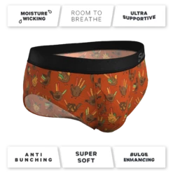 The Party Fowl | Thanksgiving Turkey Ball Hammock Pouch® Underwear Briefs -US Clothing Sales Store PartyFowlThanksgivingTurkeyBriefs4