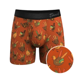 The Party Fowl | Thanksgiving Turkey Ball Hammock® Pouch Underwear With Fly