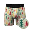 The Pine Tree Playboy | Retro Christmas Trees Ball Hammock® Pouch Underwear With Fly -US Clothing Sales Store PineTreePlayboyRetroChristmasTreesWFly