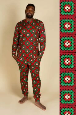The Quilty Pleasure | Mens Red And Green Afghan Christmas Pajama Bottom 9 The Quilty Pleasure | Mens Red And Green Afghan Christmas Pajama Bottom -US Clothing Sales Store QuiltyPleasurePJsMens