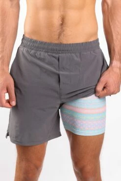 The Canyon Sunrise | Charcoal Aztec Ball Hammock® 7 Inch Athletic Shorts -US Clothing Sales Store TheCanyonSunrise7in