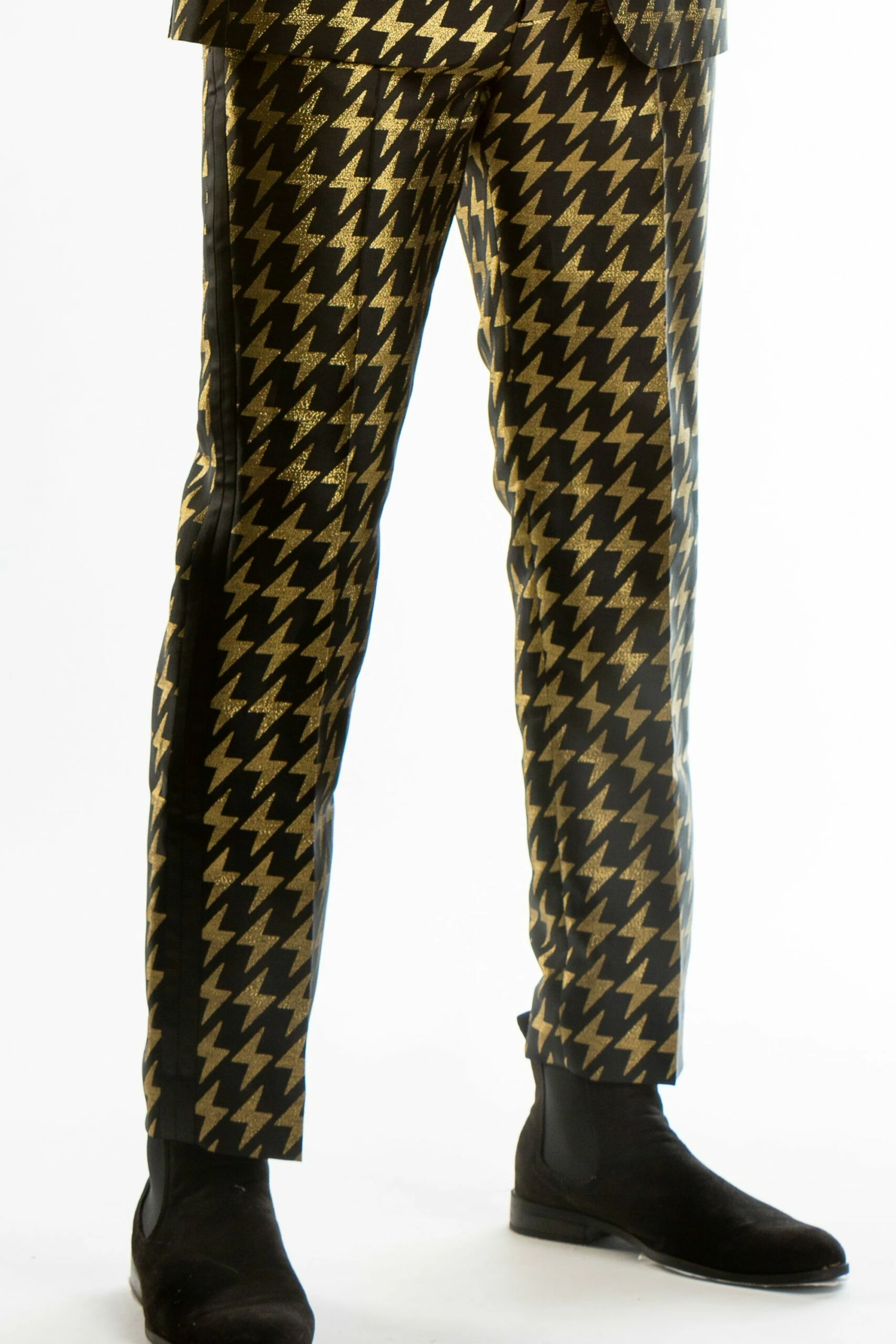 The Caviar And Cocktails | Gold Jacquard Black Label Suit Pants 3 The Caviar And Cocktails | Gold Jacquard Black Label Suit Pants