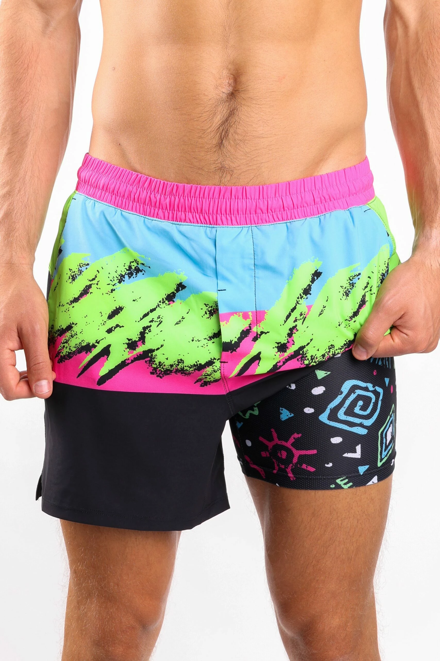 The Cherry Slushy | Neon Retro Ball Hammock® 5 Inch Athletic Shorts 5 The Cherry Slushy | Neon Retro Ball Hammock® 5 Inch Athletic Shorts - Image 3