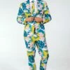 The Floral Fixation | Blue Tropical Suit Blazer -US Clothing Sales Store TheFloralFixation BlueTropicalSuitBlazer 4