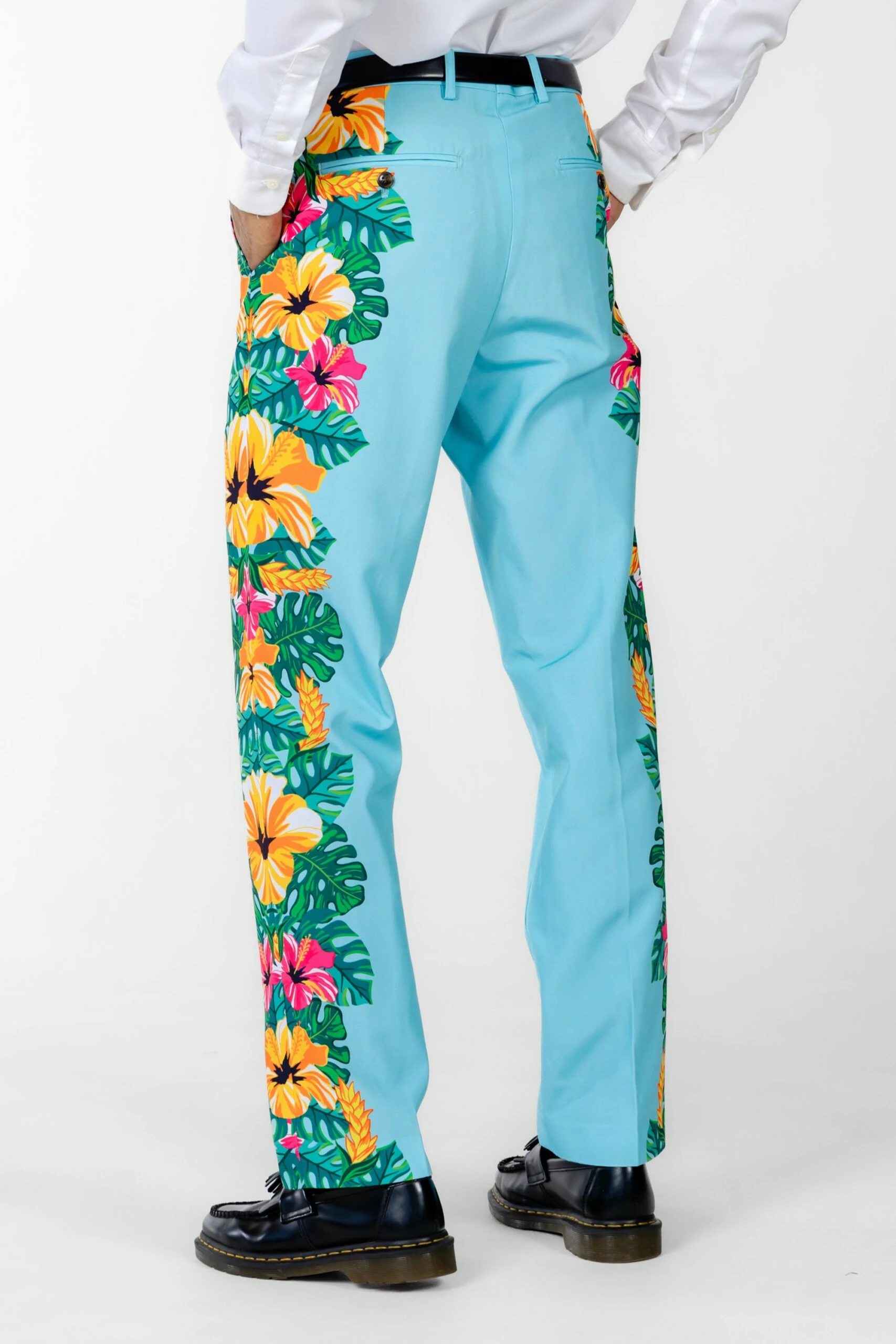 The Hibiscus Honeymoon | Floral Hawaiian Suit Pants 4 The Hibiscus Honeymoon | Floral Hawaiian Suit Pants - Image 2
