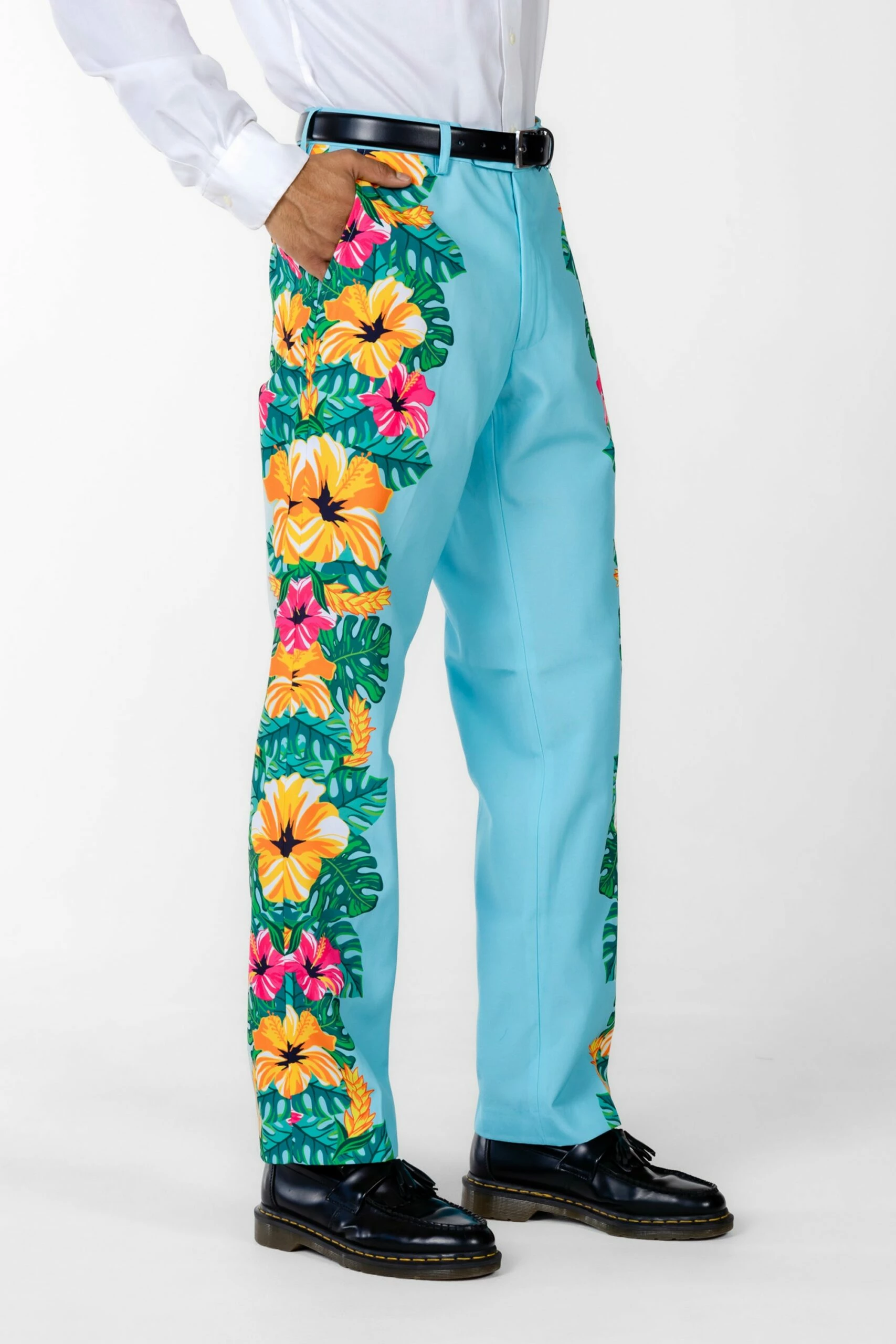 The Hibiscus Honeymoon | Floral Hawaiian Suit Pants 3 The Hibiscus Honeymoon | Floral Hawaiian Suit Pants