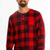 The Red And Black Lumberjack | Mens Buffalo Check Pajama Top -US Clothing Sales Store TheRedandBlackLumberjackPS2587