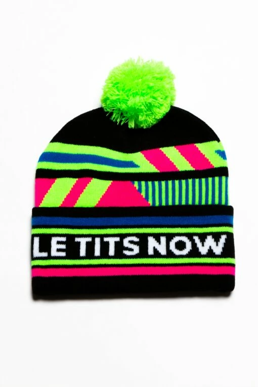 The Steep And Deep | Black And Neon Ski Beanie | Pre-Order | Ships Early December 2023 -US Clothing Sales Store TheSteepandDeepBN2630